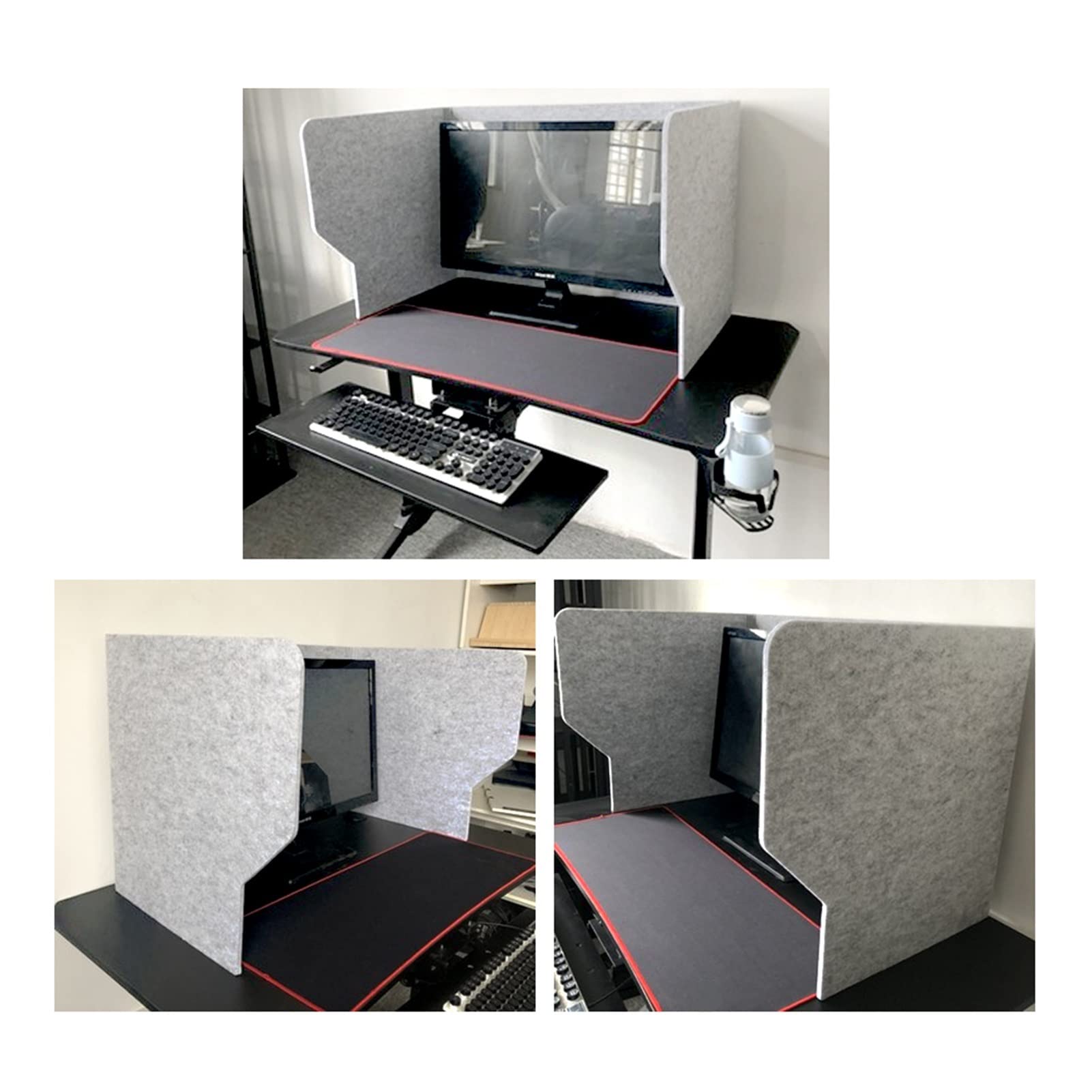 Mamparas para Oficinas，Mampara de oficina， Partición acústica - Reduzca el ruido y las distracciones visuales - Divisor de escritorio con absorción de sonido - Panel de privacidad de escritorio