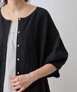 Amazon | [BEARDSLEY] [ビアズリー] パールボタンリネン前後ブラウス