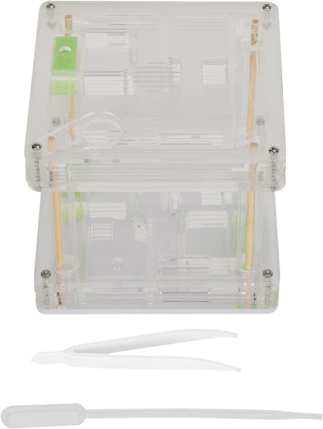 Acrylic Nest Display Box, Castle Villa Farm for Science Educational, Transparent Hill Habitat with Humidifying Cotton and Ventilation Net, Observation Tool for Kids and