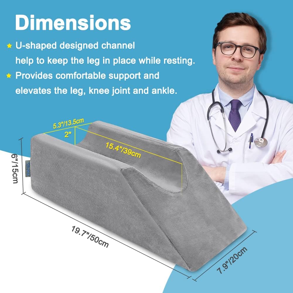 Almohada para Piernas Cojin para Varices Almohada Piernas Elevadas para Piernas Hinchadas Pierna Poste Cirugía Almohadas Cojin Ergonomico Piernas Elevador Protector Pies De Recuperación Quirúrgica