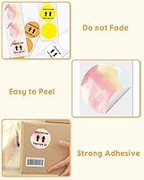 Vista 6 de Memoking Etiqueta térmica circular de 2 pulgadas, etiqueta adhesiva redonda autoadhesiva, etiqueta de impresora térmica directa circular para diseño