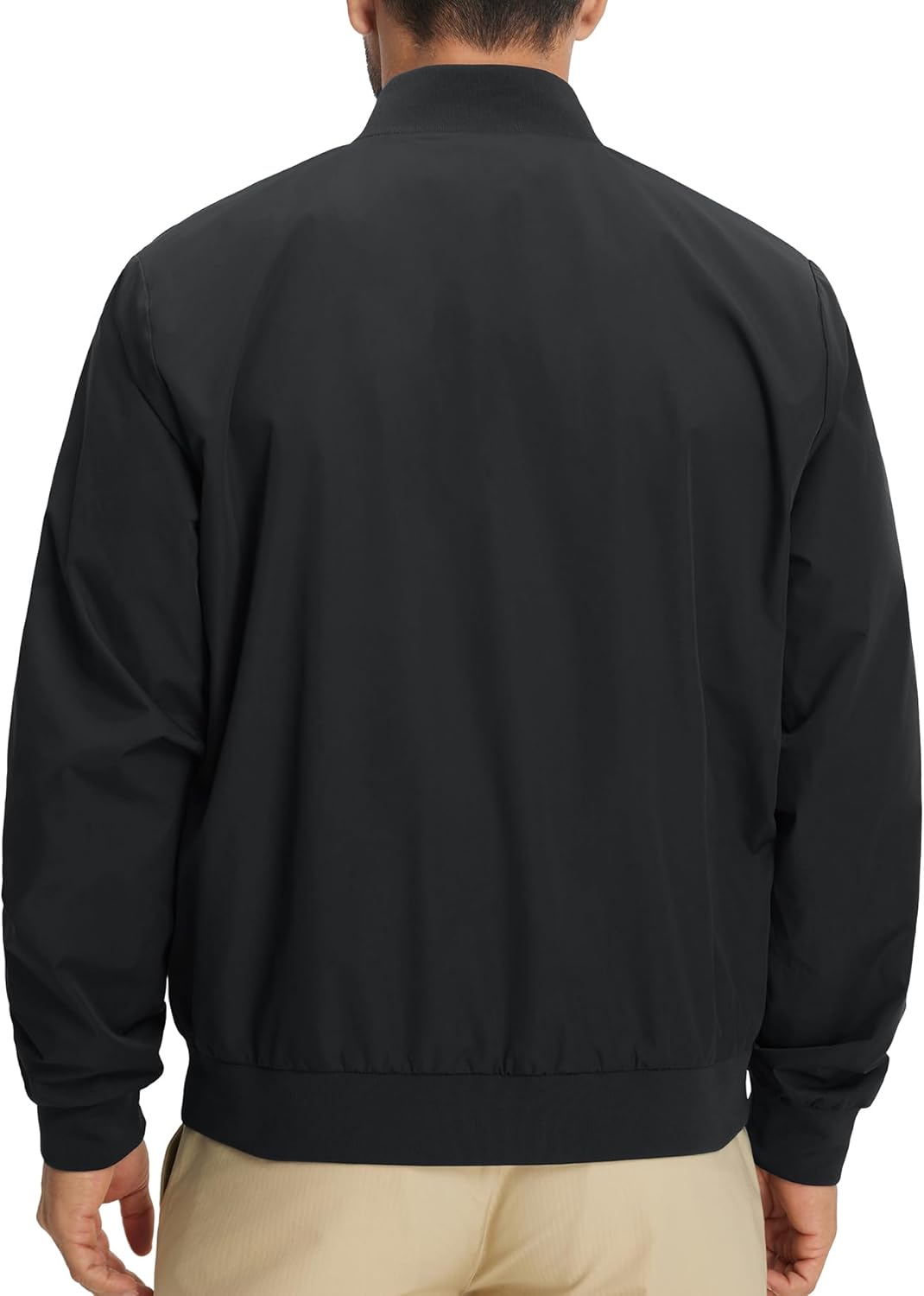 M MAELREG Mens Bomber Jacket Lightweight Casual Golf Windbreaker Spring Fall Full Zip Up Coat Jackets for Men with 4 Pockets - Image 2