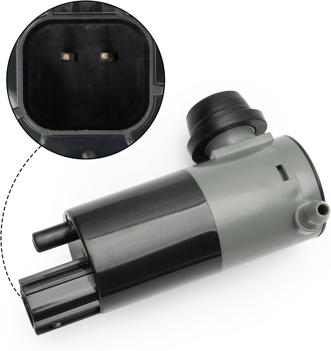 55077241AA Windshield Washer Pump Compatible with Ford F-150 F-350 Super Duty F-250 Super Duty Taurus Fusion Transit Connect Lobo,Grand Cherokee,Chrysler Sebring Pt Cruiser,Mercury Sable.*