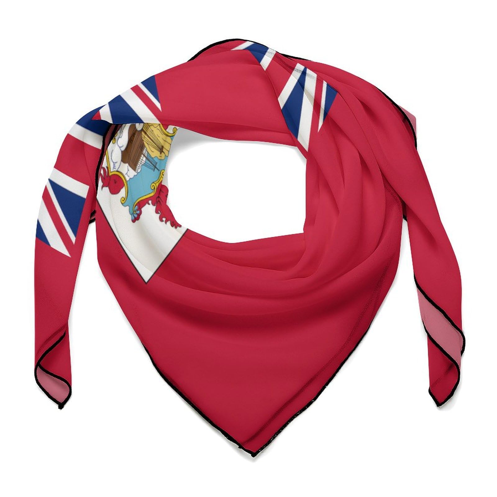 SMAZDFXX Flag of Bermuda Women's Fashion Square Neck Head Scarf Printed Kerchief Bandana Headscarf