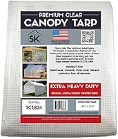 Vista 39 de Toldo de lona de polietileno extra resistente de 16 mil, color plateado, para uso industrial, agrícola, 8 x 20