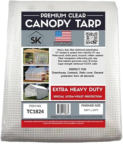 Miniatura 39 de Toldo de lona de polietileno extra resistente de 16 mil, color plateado, para uso industrial, agrícola, 8 x 20