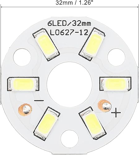 Miniatura 2 de MECCANIXITY COB - Bombilla de chip de luz LED 3W 120lm 6000-6500K 1.260 in 9-11VDC bombilla de ahorro de energía para foco, reemplazo de reflector,