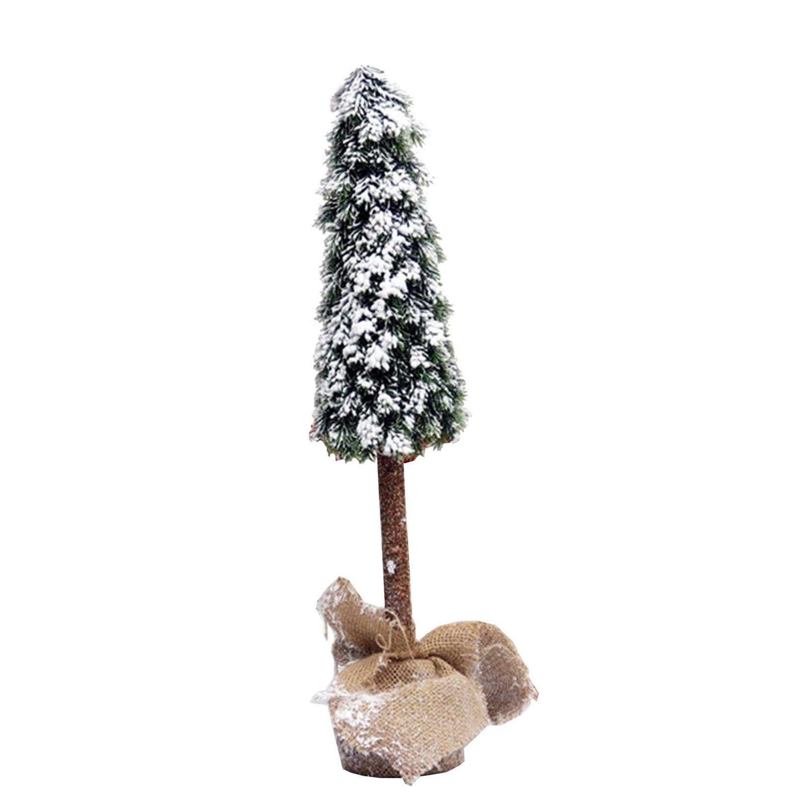Weihnachtsbäume RENRUIRUI Simulation Beflockung Zeder Baum Home Office Esstisch Schreibtisch kleine Urlaub Dekoration (Size : 60cm)