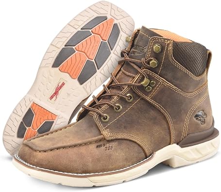 PHANTOM RIDER Brunel 6" Composite Toe Mens Boot - Rugged Western Style, Durable, Lightweight