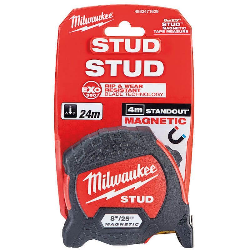 Milwaukee Stud Gen2 Magnetic Tape Measure 8m