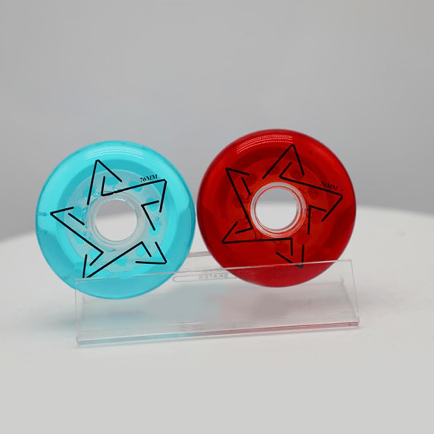 Roues de Patins à Roues alignées 72 mm/76 mm/80 mm 82A Roues de Rechange en Ligne pour intérieur et extérieur, Lot de 8, Bleu, 80 mm