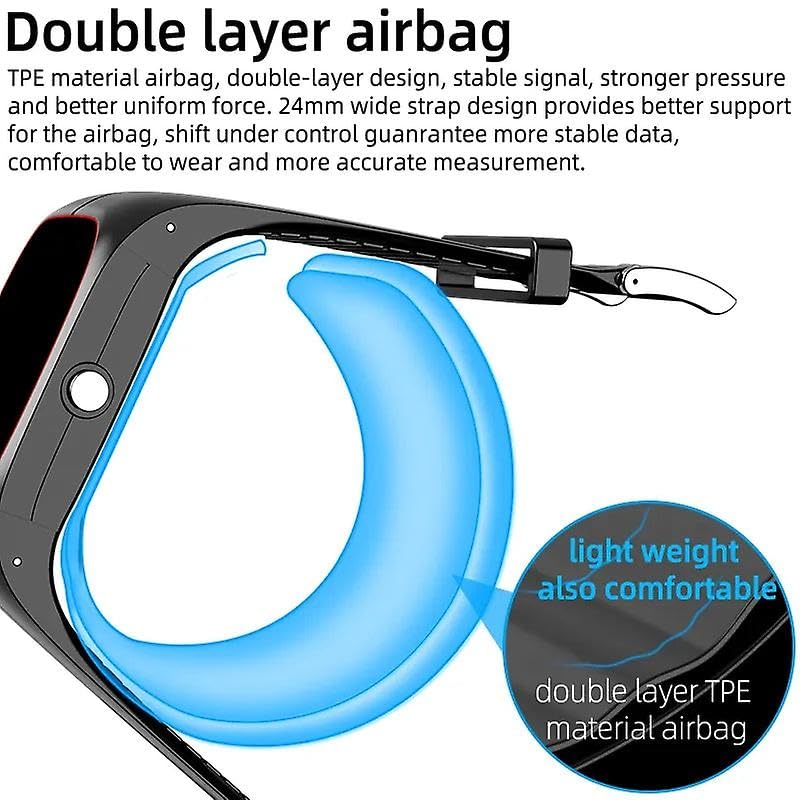 Montre intelligente P20 - Mesure précise - Pompe à air - Airbag - Fréquence cardiaque - Pression artérielle - Oxygène - Température corporelle - Bracelet de santé