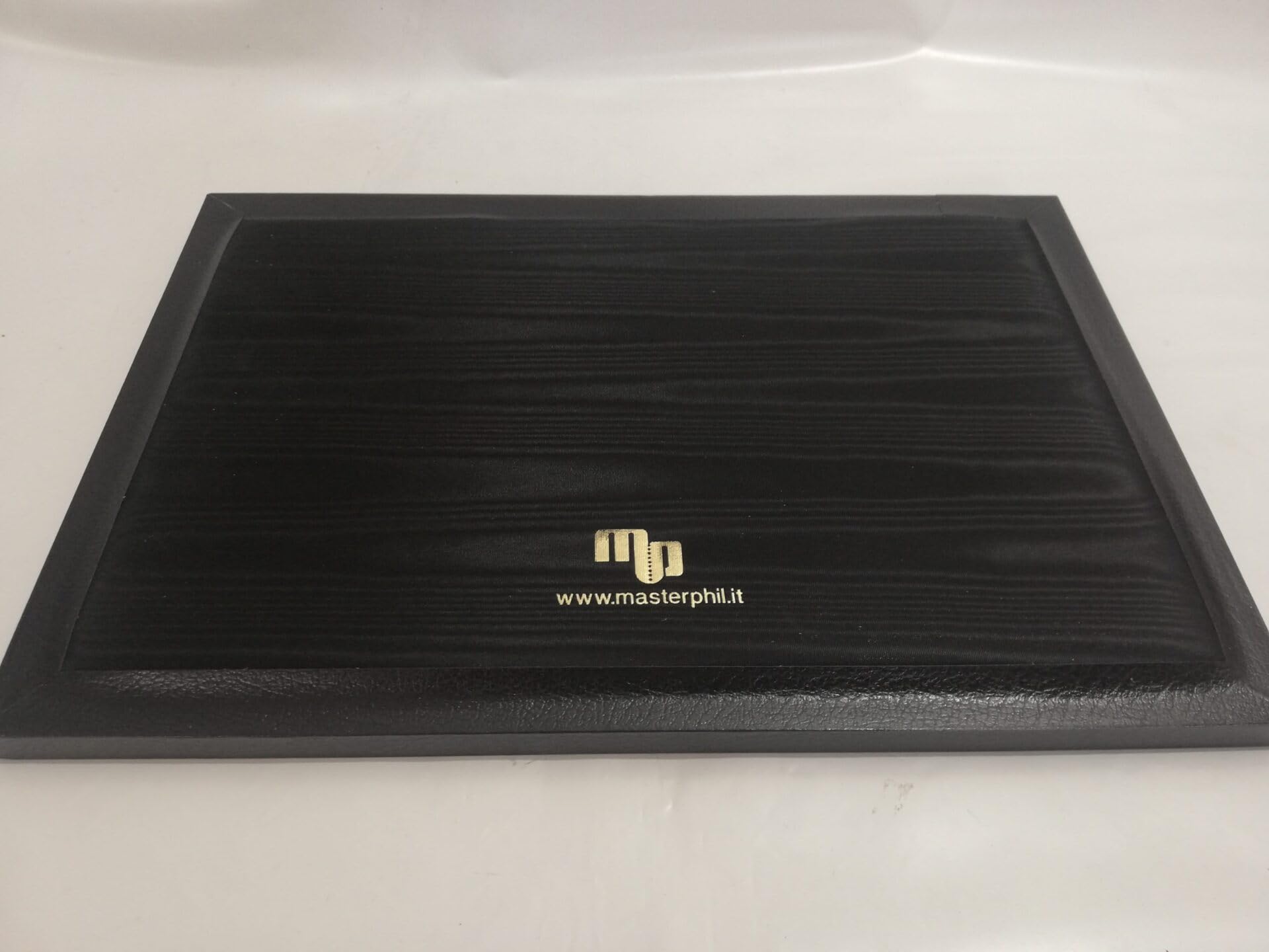 Caja para Monedas de colección en ecopiel Negra con 4 bandejas de Terciopelo Azul 24 Compartimentos - maletín numismática Artesanal Hecho a Mano en Italia