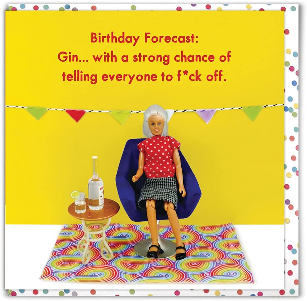 Bold & Bright - Tarjeta de cumpleaños divertida con texto en inglés