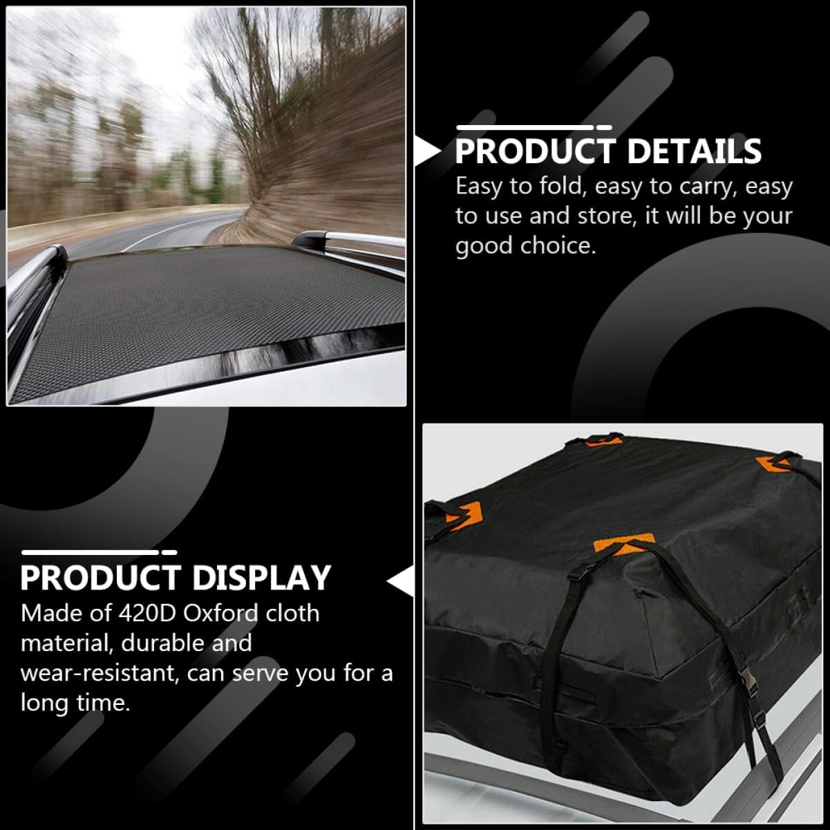 Vehicle Rooftop Cargo Carrier Car Top Carrier Bag Luggage Bag Easy Storage