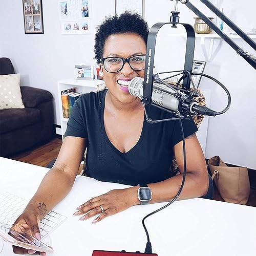 Miniatura 7 de Electro-Voice RE20 - Micrófono locutor de transmisión con paquete Variable-D (beige fawn) con filtro pop de dirección frontal y cable XLR-XLR