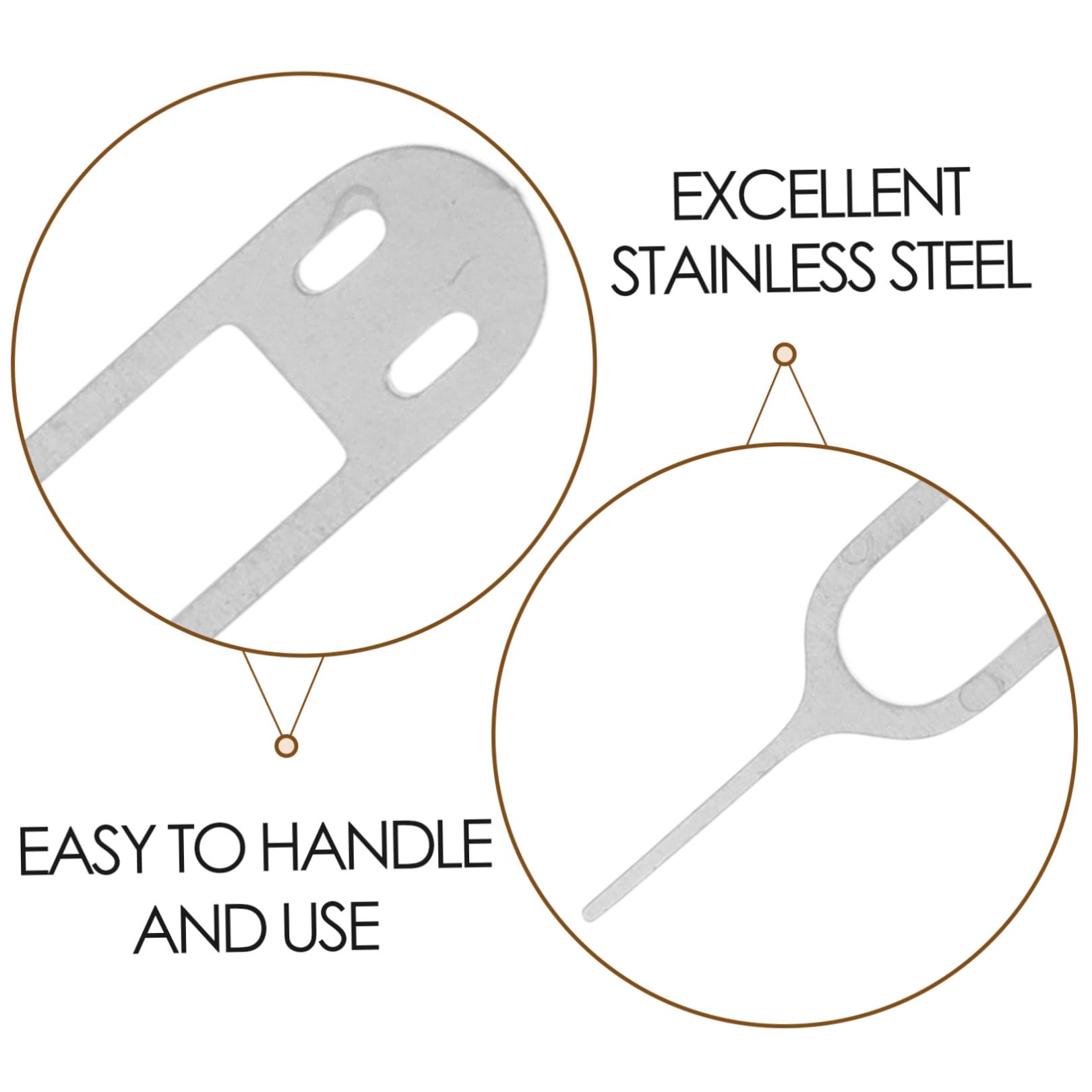 Toddmomy SIM Karten Auswurfnadel 50 Stück 12mm lang aus Edelstahl mit Verlängertem Design für Einfache SIM Kartenentnahme bei Smartphones