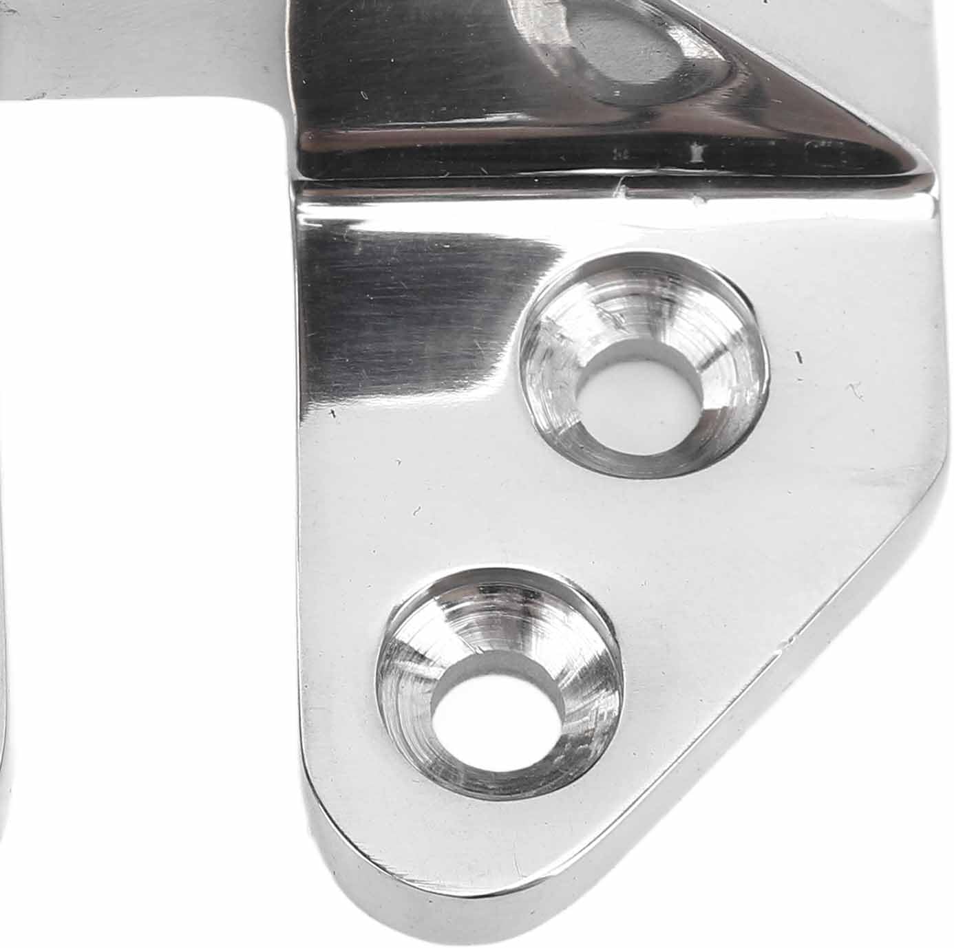 4 Pcs Marine Boat Hatch Hinges, 316 Stainless Steel Door Hinges, Sturdy Deck Cabinet Door Hinges, Long Reach Hinge, 2.8 x 2.6 Inch, for Marine Ships Inflatable Yachts