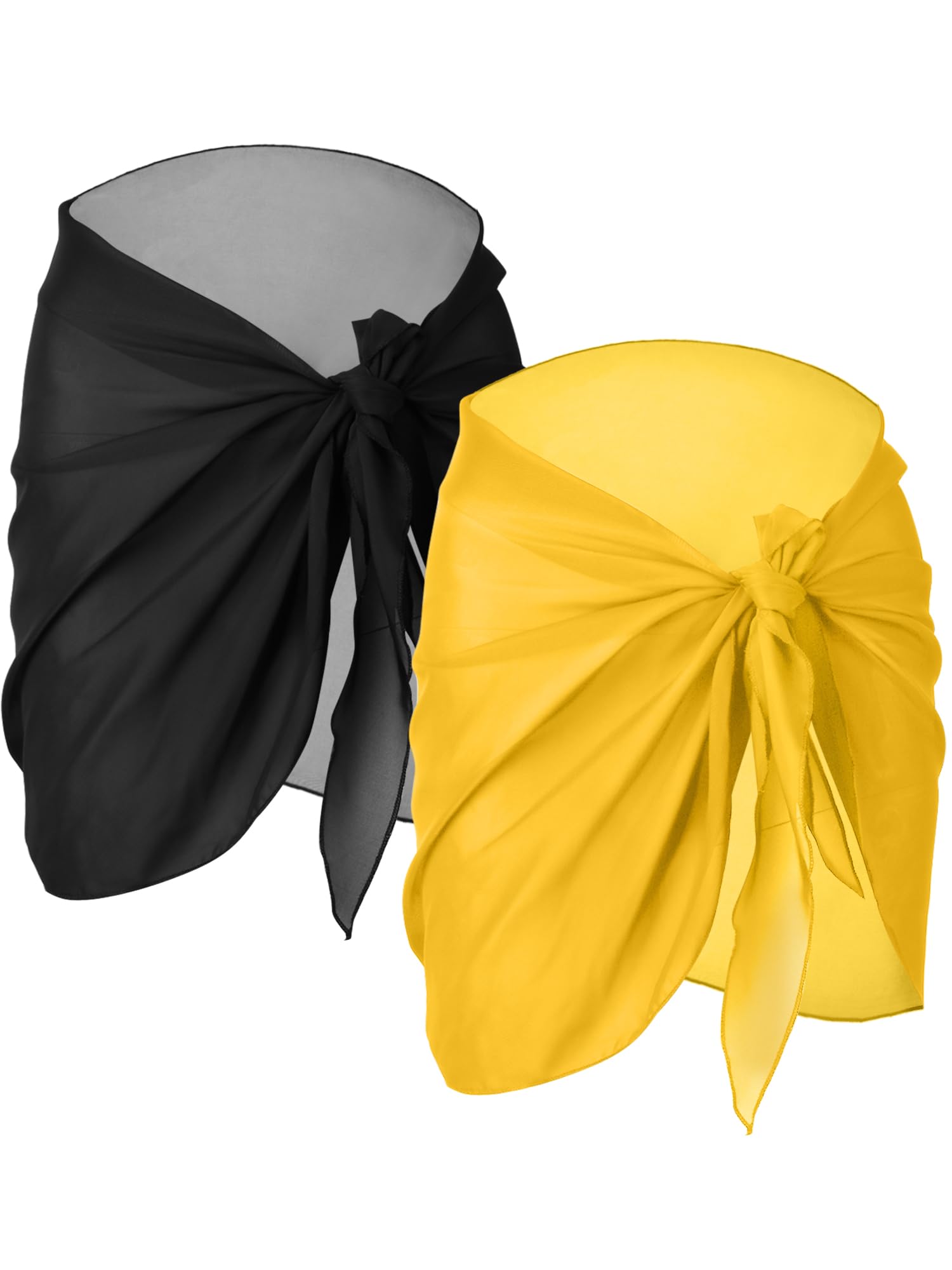 Chuangdi 2 Pieces Sarong Coverups for Women Bathing Suit Cover up Skirt Beach Wrap Swimsuit Bikini Cover Ups