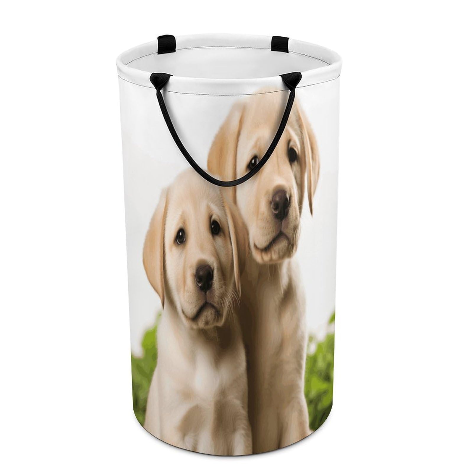 Funny Labrador Puppy Dog Dirty Clothes Basket Large Capacity Laundry Basket Freestanding Laundrys Hampers Tall Collapsible Clothes Hamper for Blankets Toys