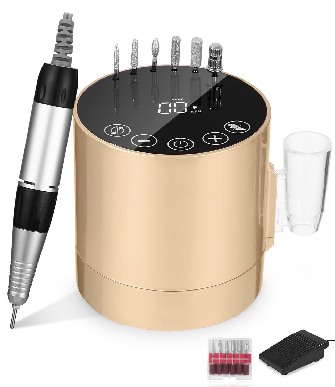 Nagelfräser Professionell, 35000RPM Nagelfräser für Gelnägel, Elektrische Nagelfeile, Maniküre Set Elektrisch, Fräser Nägel