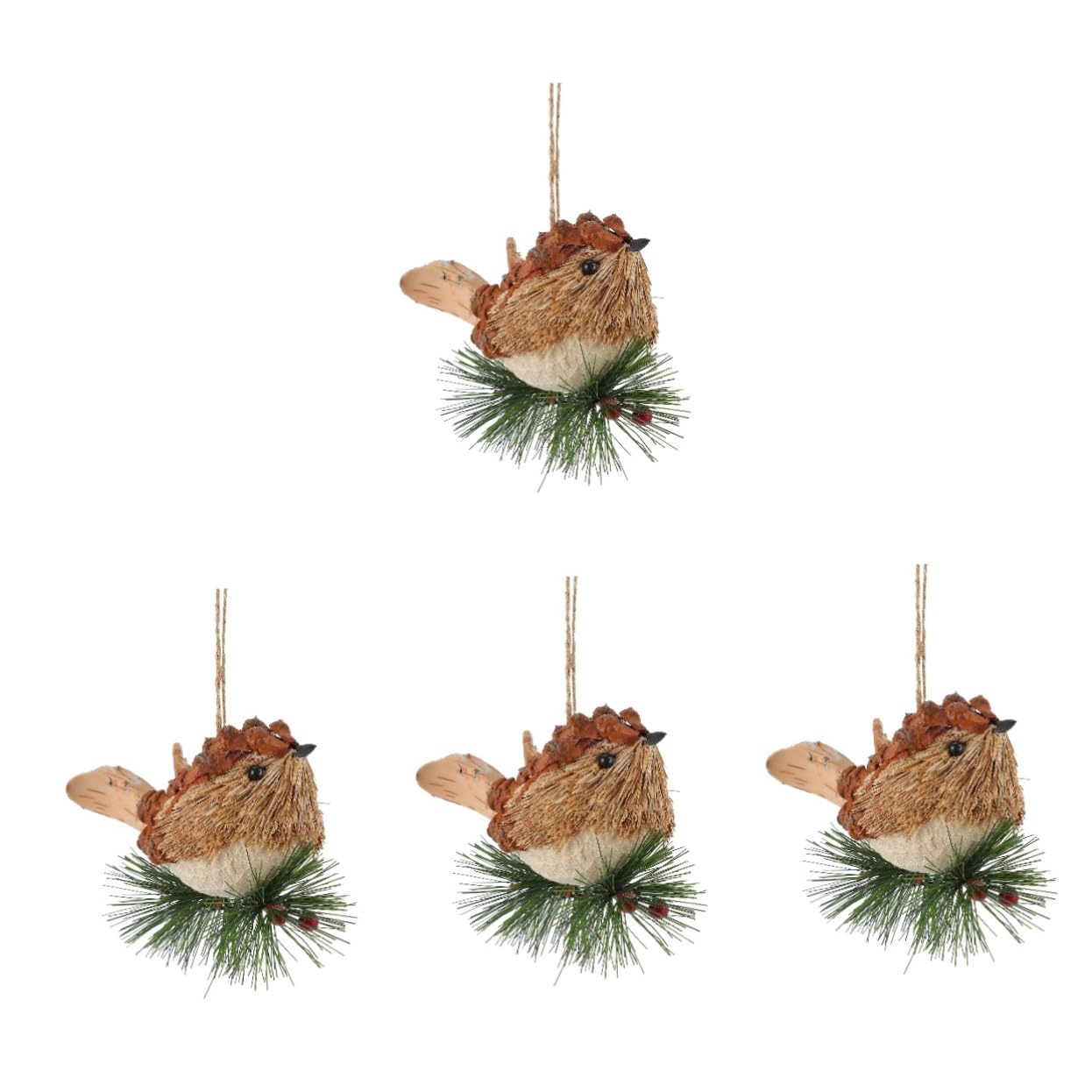 Alipis 4stücke Handgefertigter Weihnachtsbaum Dekorative Vogel-Ornamente Für Festliche Anlässe Und Partys Natürliche Wanddekoration Für Gemütliches Zuhause
