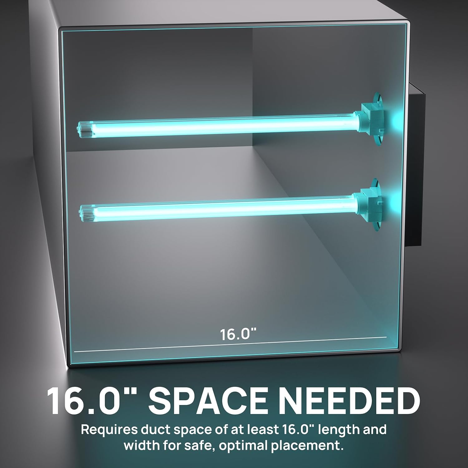 TURBRO AC 120V 72W HVAC UV Light Kit Air Purifier, ETL&CARB Certified, Comes with a 15.2 in 4-Pin 2G11 Base Lamp, Installation Template, and Ballast, for Cleaning Air and Ducted AC Systems, UV72P