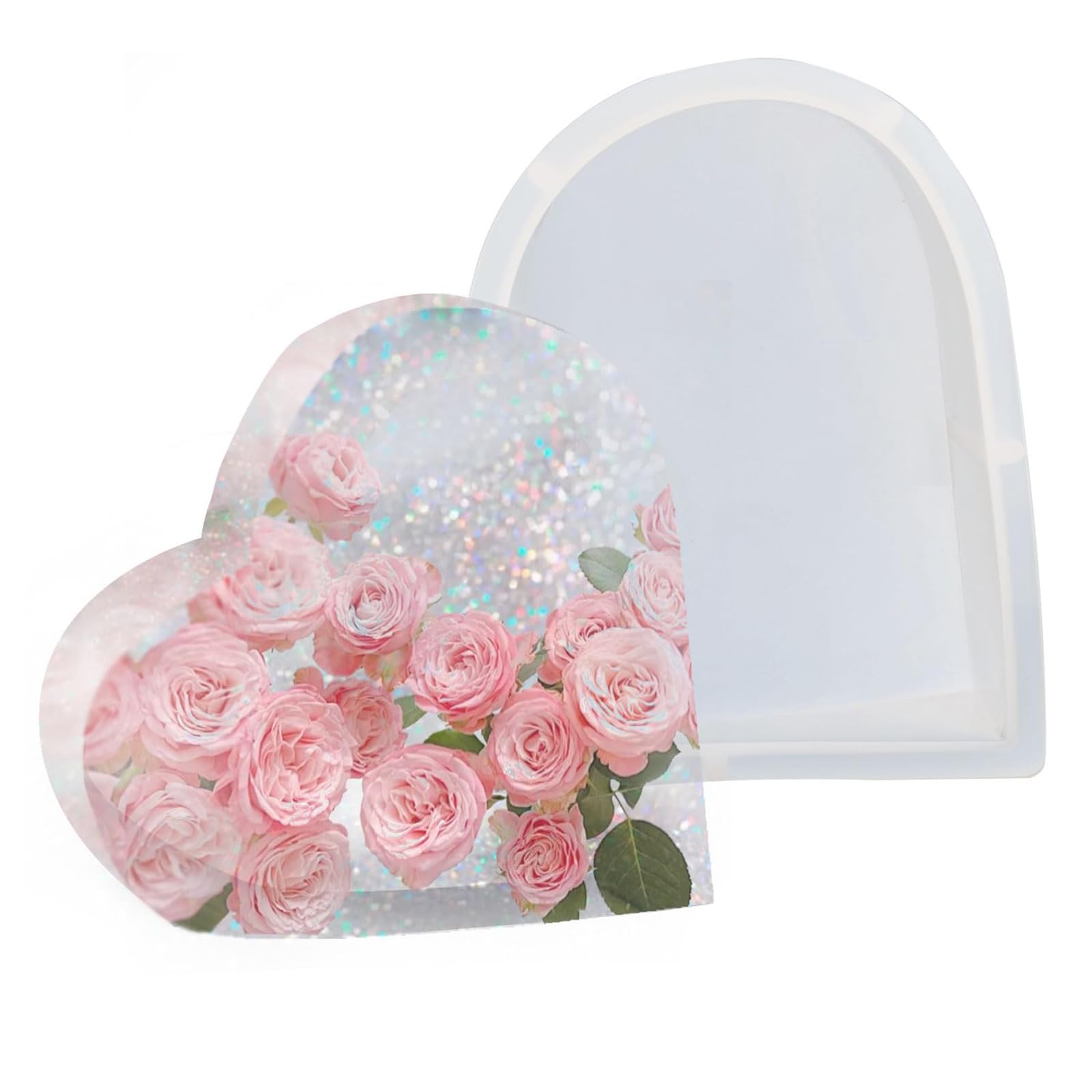 Large Heart Silicone Mould for Resin | Deep Heart Resin Mould Large for Preserving Dried Flowers DIY Crafts Home Decor