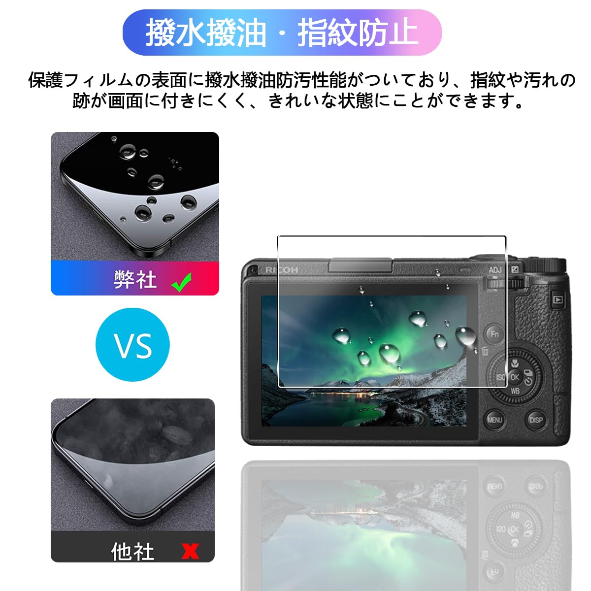 Amazon.co.jp: 【2枚セット】 対応 Ricoh GR III/GR IIIX ガラス