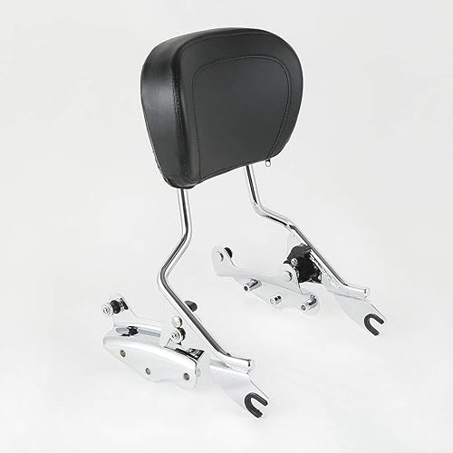 Miniatura 4 de Respaldo desmontable TCMT para pasajero con portaequipajes y kit de accesorios de acoplamiento de 4 puntos para Harley Touring 2009-2020