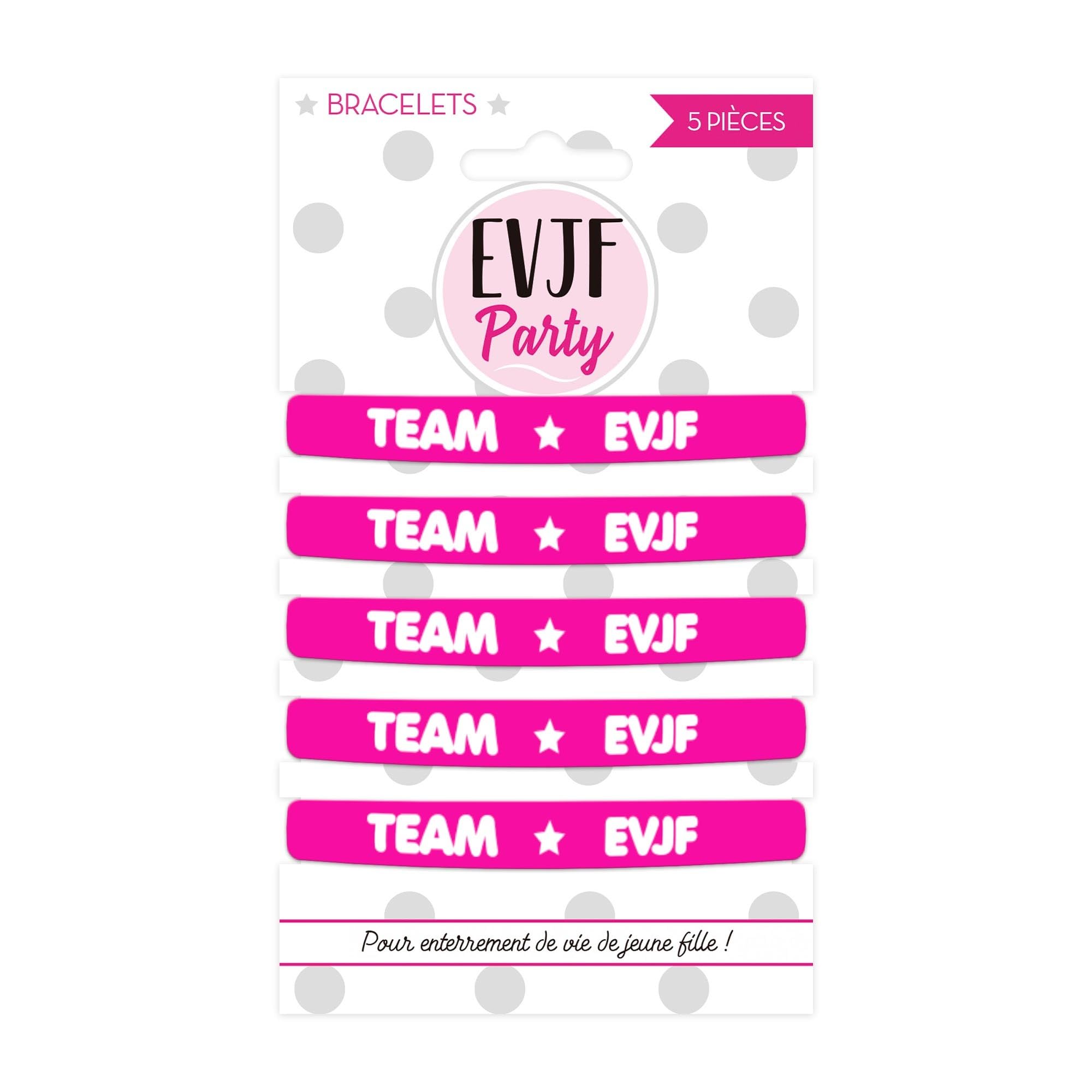 Sud Trading 5 Team Bracelets for Hen Party, Pink - Image 3