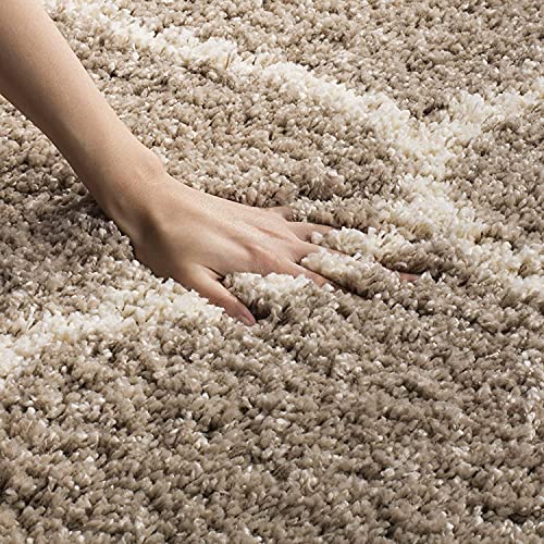 Image of Carpet for Living Room 3x5 Feet Modern Soft Shaggy Carpet Thick, Fluffy & 2 inch Pile Shag Rug for Your Kids Room, Bedroom & Livingroom(3x5 feet, Beige & Ivory)