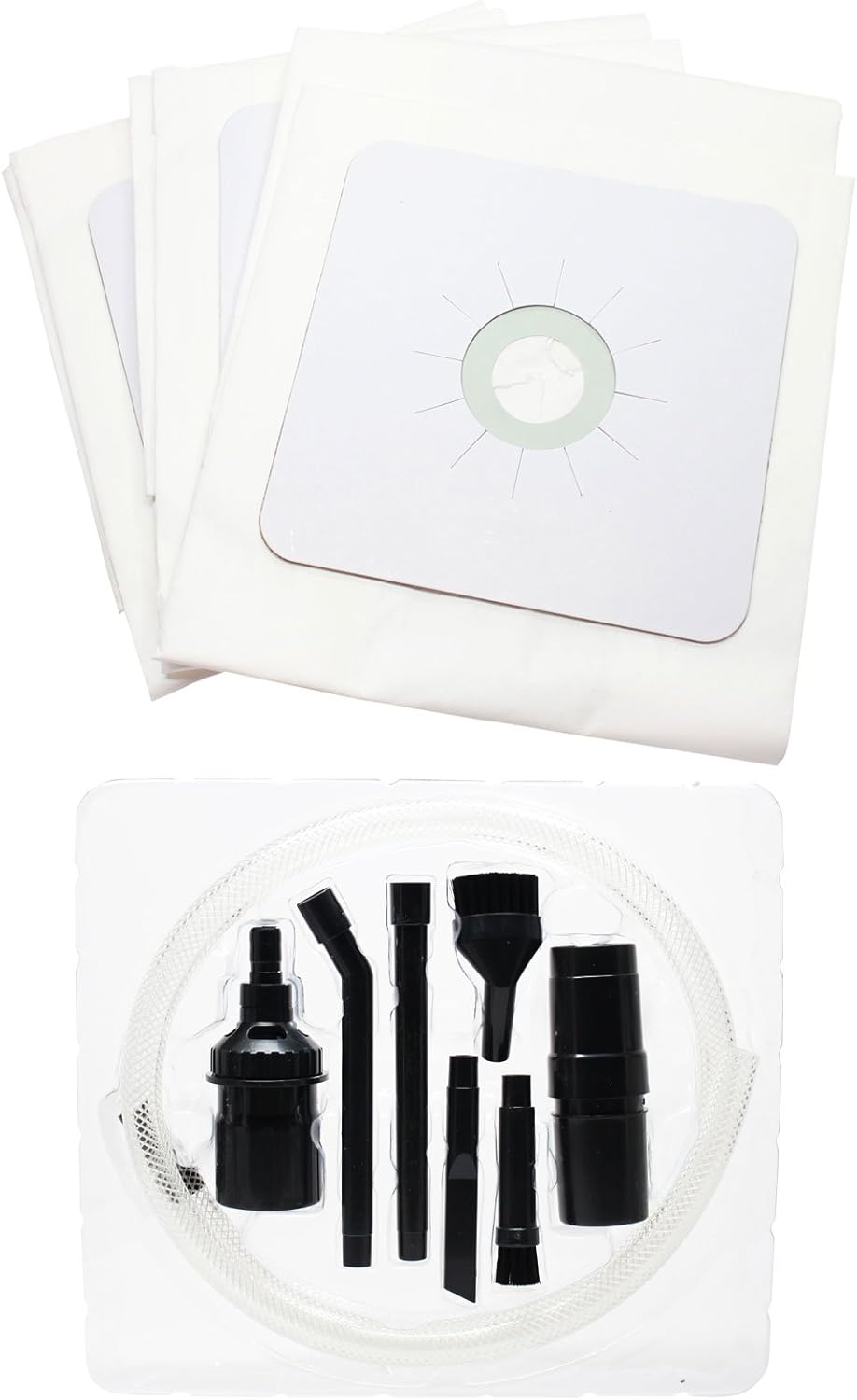 Upstart Battery 21 Replacement for Nutone CV400 Vacuum Bags with 7-Piece Micro Vacuum Attachment Kit - Compatible with Nutone 391 Vacuum Bags (7-Pack, 3 Bags per Pack)