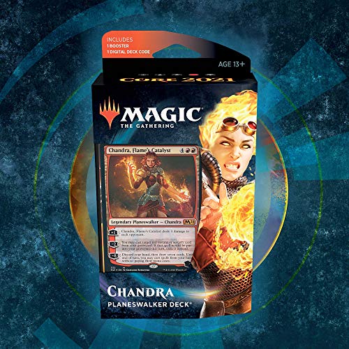 Magic: The Gathering Chandra, Flame’s Catalyst Planeswalker Deck | Core Set 2021 (M21) | 60 Card Sta