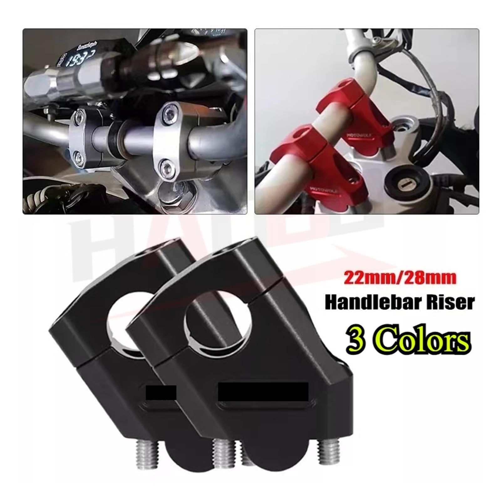 Motorrad Lenkererhöhung Motowolf 22mm 28mm Motorrad Lenker Riser Motocross Lenker Erhöhung Clamp Mount Pit Bike Motorrad Zubehör