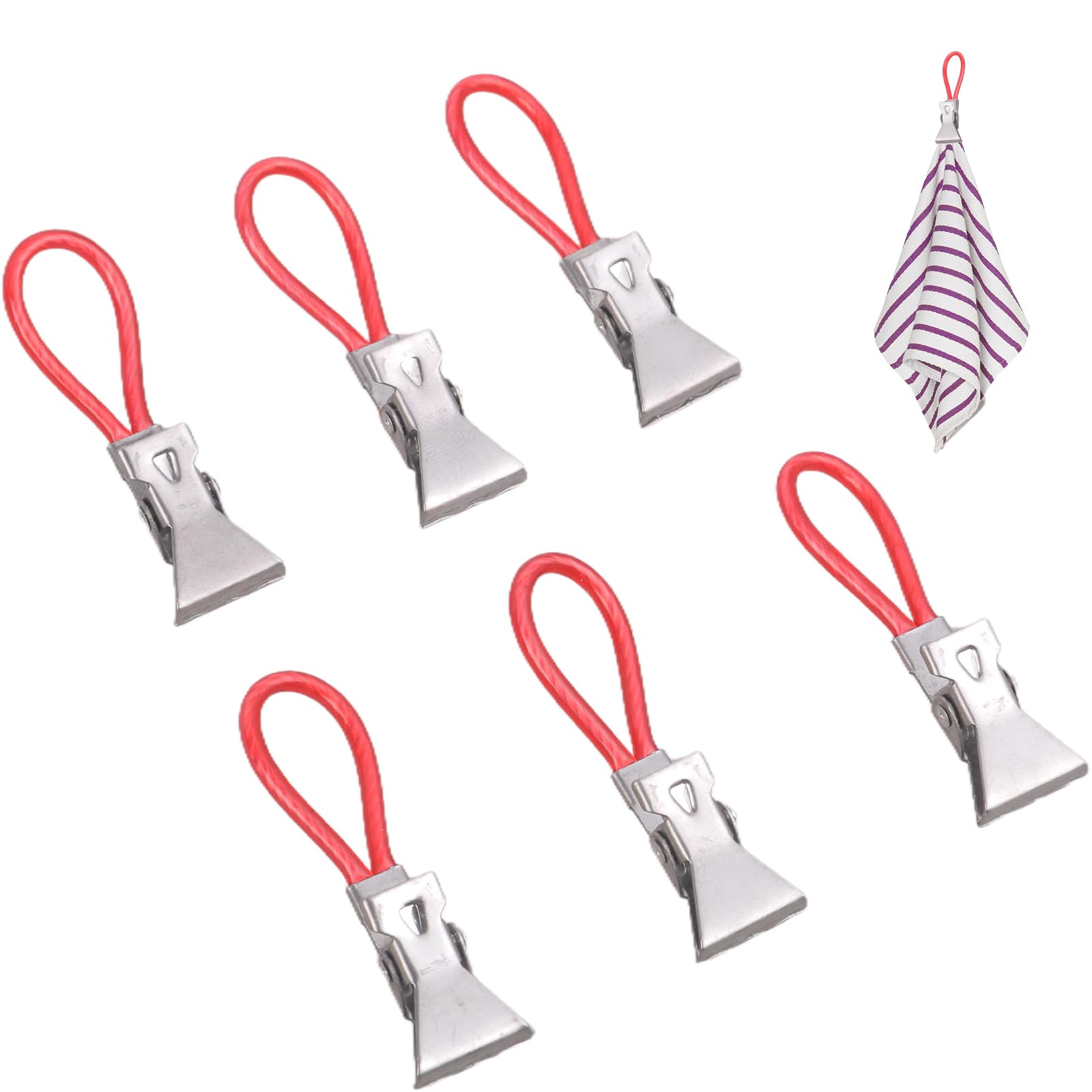 ZWWAAZHF 6Pcs Heavy Duty Metal Steel Beach Towel Clip for Outdoor Pool Bath Towels Rustproof Teas Towel Holder Clamps Rustproof Holders