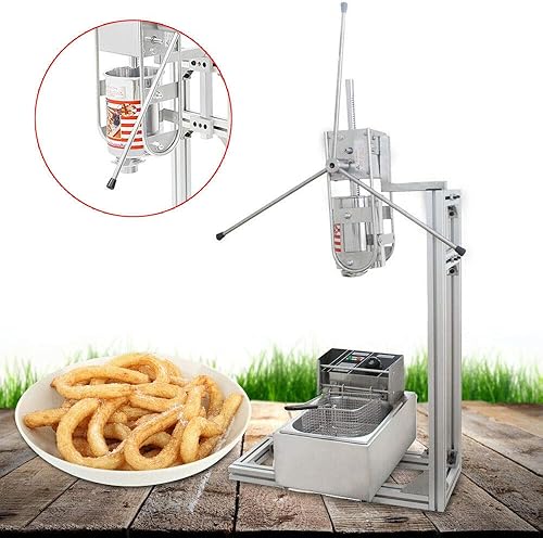 Miniatura 2 de Churro comercial máquina de acero inoxidable Churro Maker Home 3L tipo vertical manual español donuts máquina fabricante con 6L freidora eléctrica
