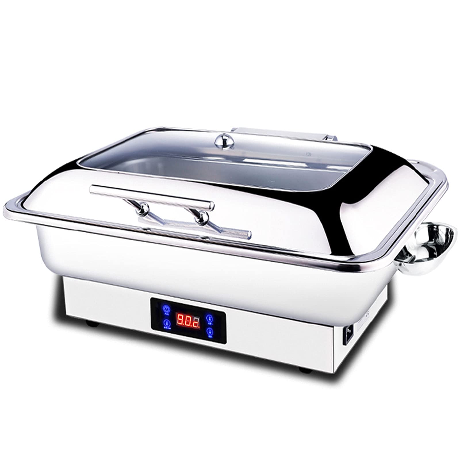 Calentador de Buffet, Calientaplatos Eléctrico para Buffet para Mantenga Comida Caliente, Calentadores de Comida y de Platos para Bufé con Pantalla Táctil, 9L 13L Servidor de Buffet Chafing Dish