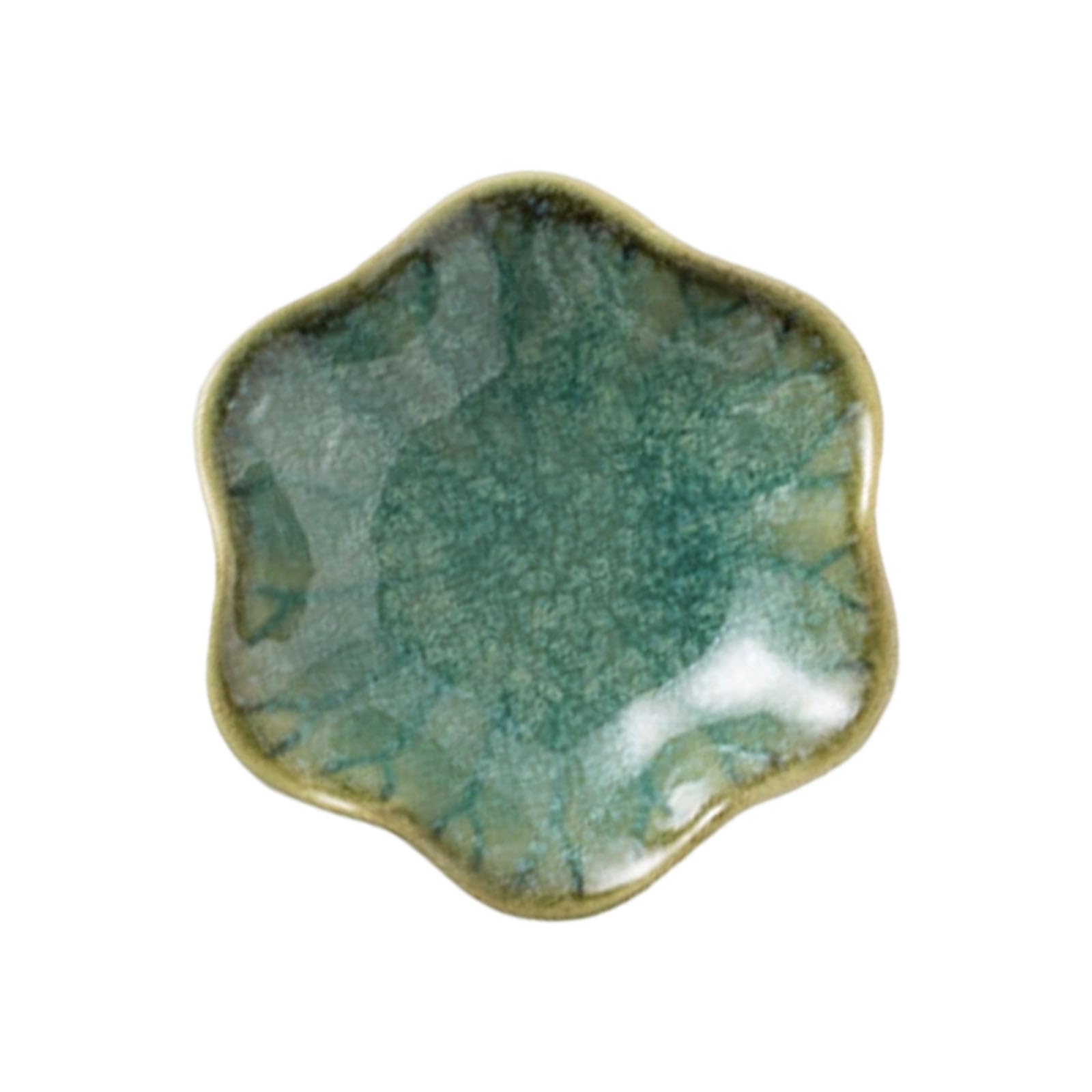 Ceramic Trinket Tray, Petal Shaped Catchall for Vanity, Nightstand or Desk, Small Organizer for Jewelry and Tiny Essentials Ceramic Trinket Tray Jewelry Vanity Catchall Tabletop Organizer Nightstand