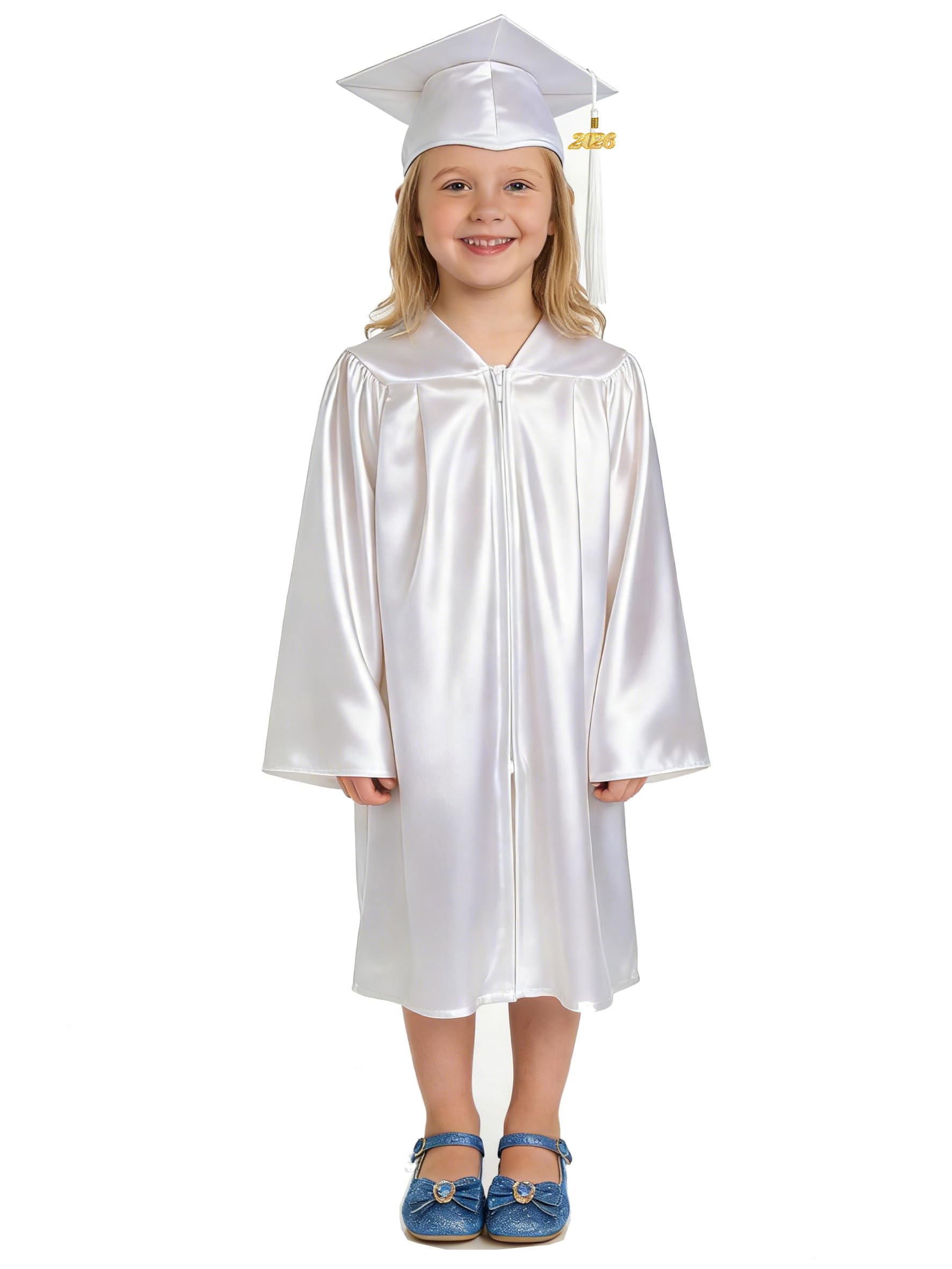 GradPlaza Kids Graduation Cap and Gown Set with 2026 Tassel Shiny