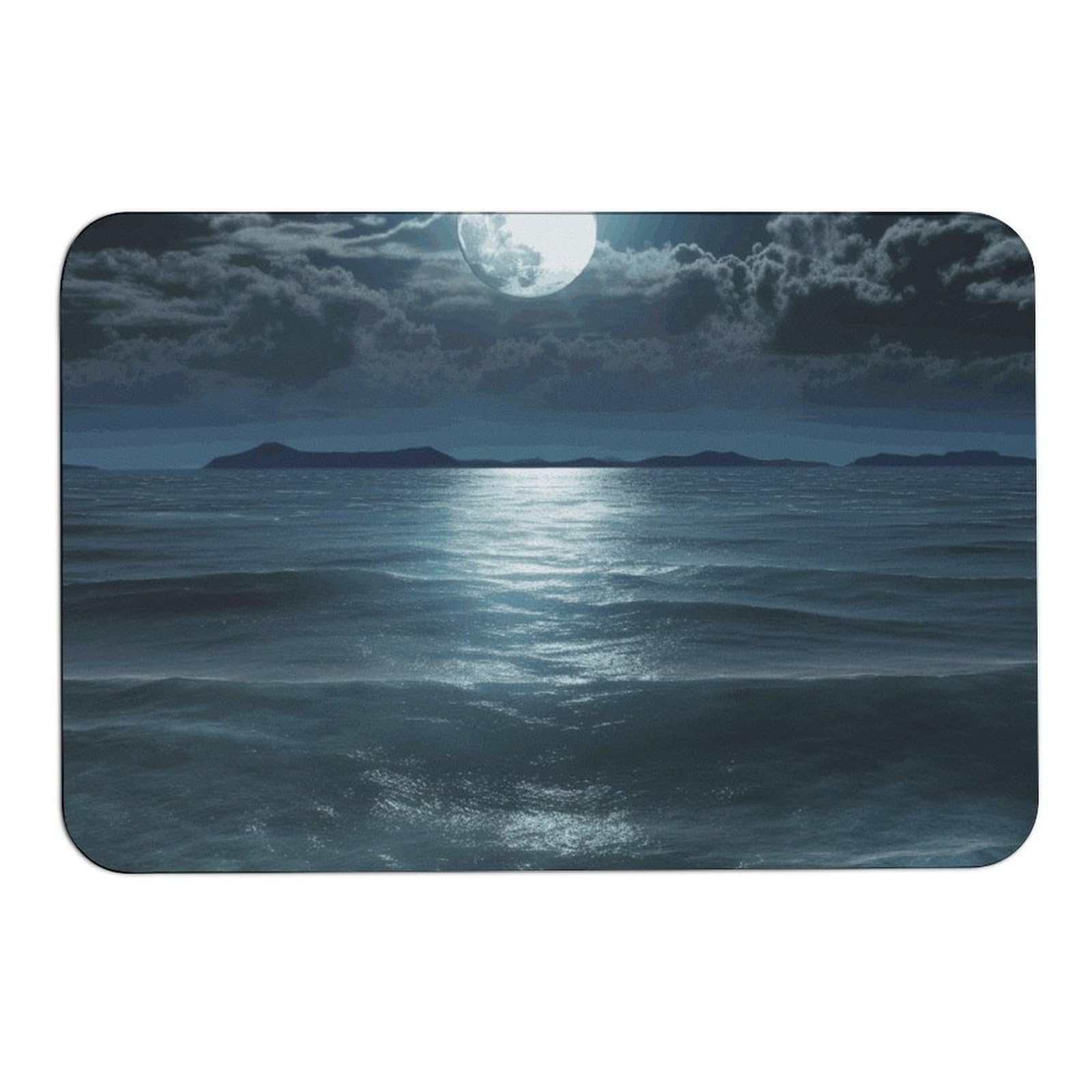 Tapis de bain en diatomite absorbant et antidérapant Moon and Sea