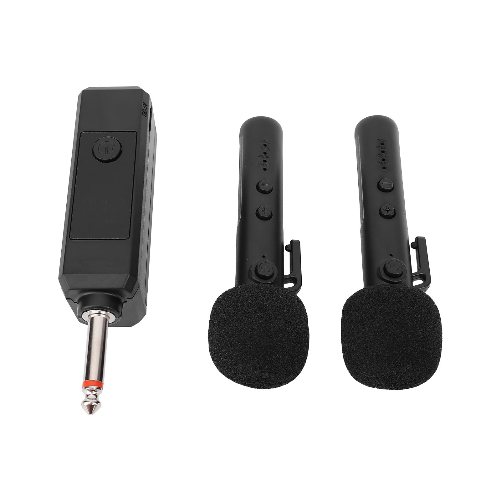 Fabater Microfono Portatile Wireless con Archetto da Collo con Riduzione del Rumore per Insegnare Karaoke Streaming Live All'aperto per Educatori Artisti ABS Nero 2 Microfoni (1 ricevitore con 2