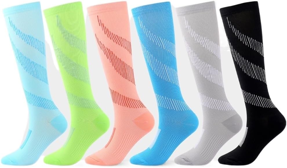 Striped Compression Socks For Sports Outdoor Pressure For Men and Women