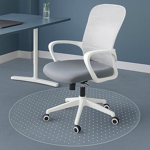 Miniatura 1 de Tapete para silla de oficina para alfombra, 39 x 39 pulgadas, tapete redondo para silla de juegos con partículas antideslizantes, protector de suelo