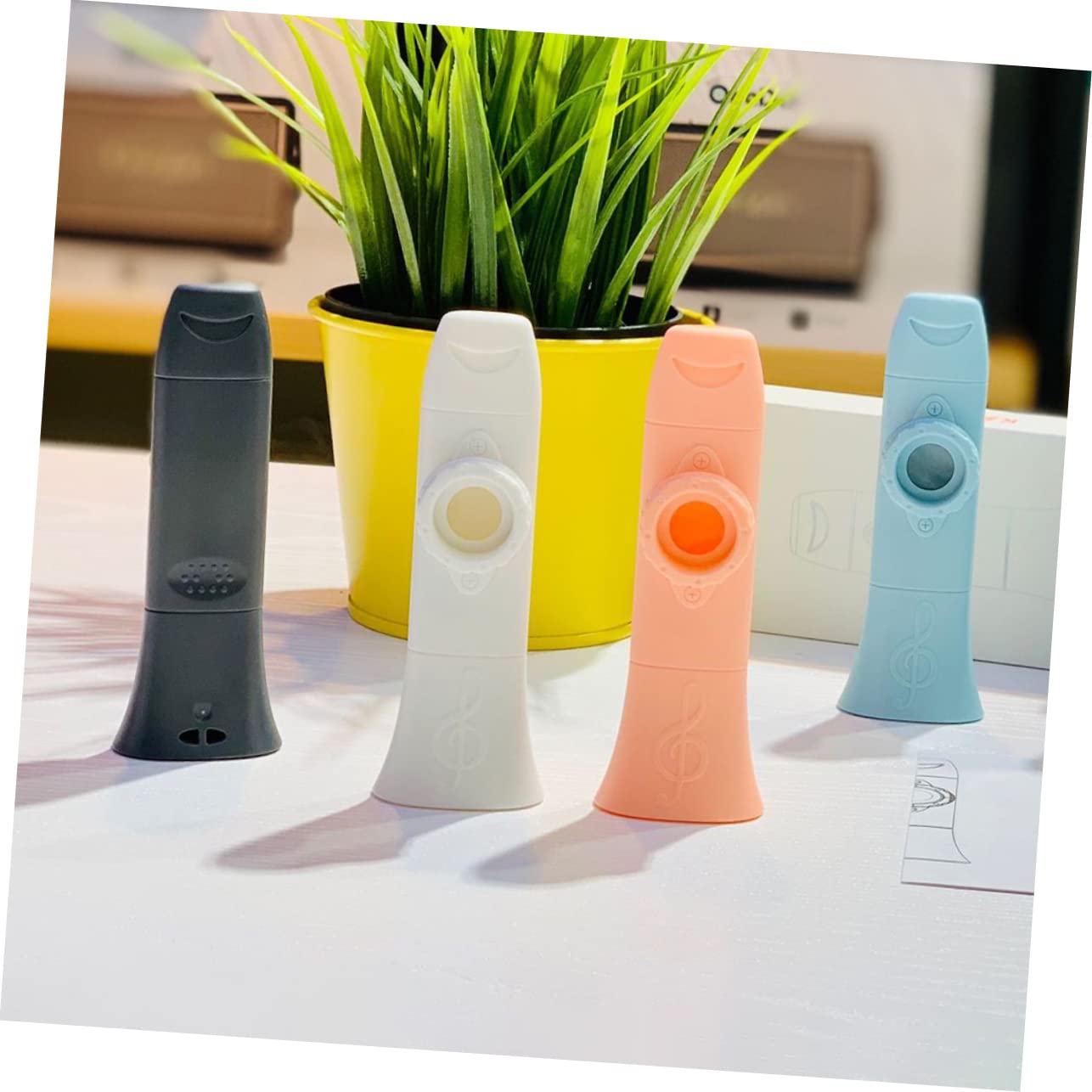 Abaodam 4 Pz Kazoo Giocattoli Musicali Strumento Fischio Strumento Musicale Divertente Strumento Musicale Da Prestazione Per Principianti Plastica Rosa