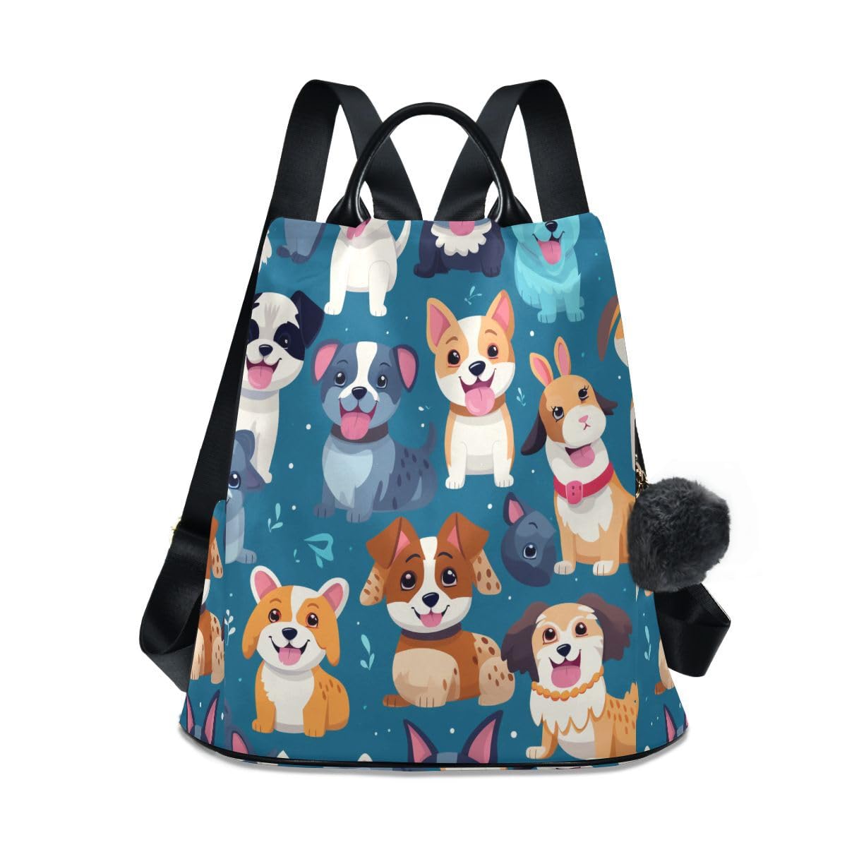 ALAZA Colorful Cute Dogs Trips Hiking Camping Rucksack Pack for Women