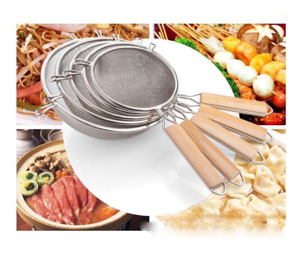 Schaumlöffel, Sieb Sieb Netz Kochen Mesh Sieb Sieb Sieb Sifter Drop Erweiterbar Braten Küche Schaum(20cm)