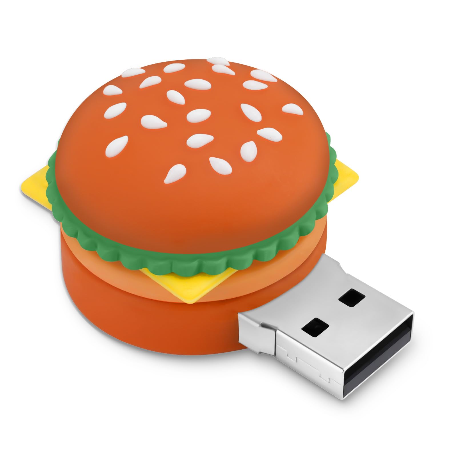64GB USB Flash Drive Hamburger-Shaped, BorlterClamp Novelty USB Drive Thumb Drive Memory Stick for External Data Storage