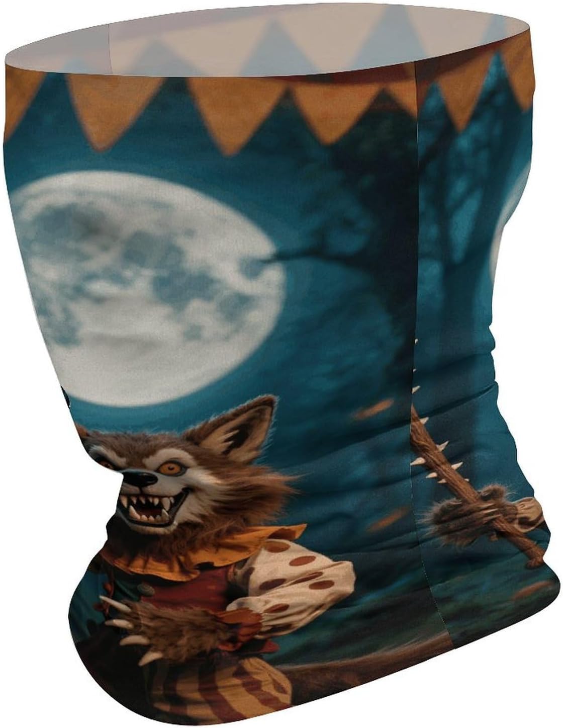 Halloween Horror Wolf Cooling Headscarf Cooling Breathable Face Mask UV Protection Scarf Hiking Bandana