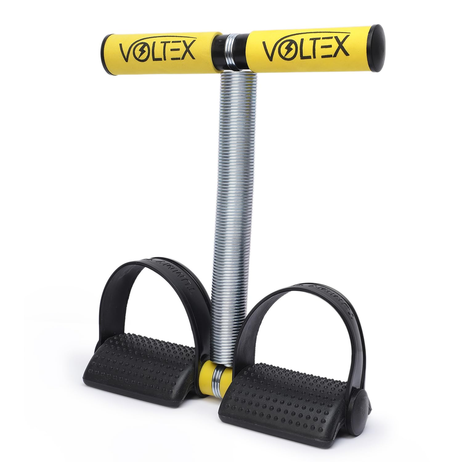 VOLTEXSingle Spring Tummy Trimmer for Men & Women, Waist Fat Buster, Abs Exercise & Body Toner for Abdomen, Waist, Arm, Yoga Yellow